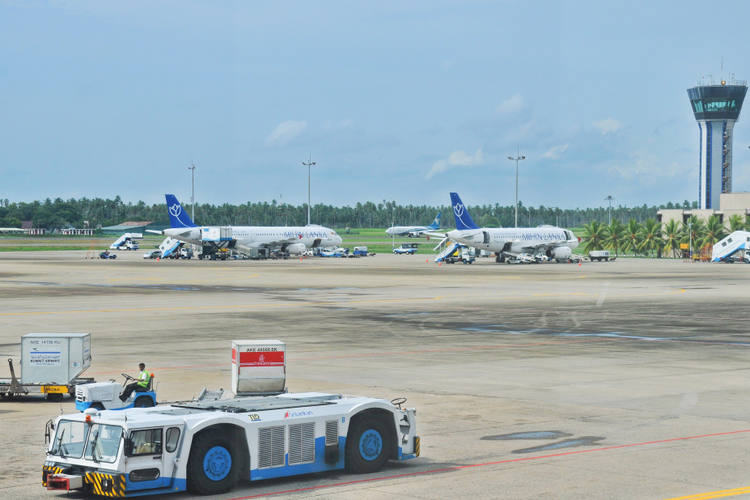 Der Flughafen in Colombo