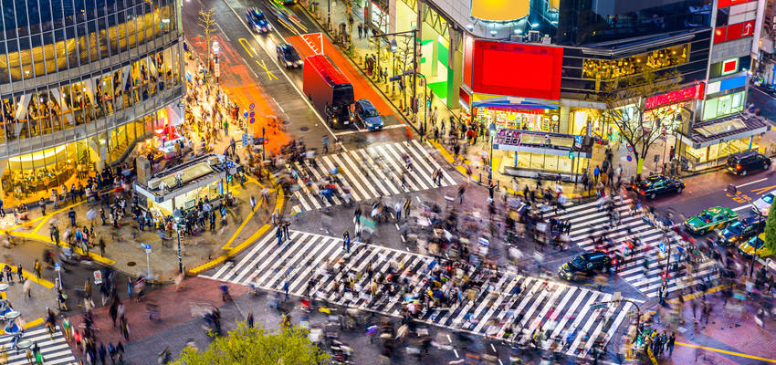 Shibuya Straßenkreuzung