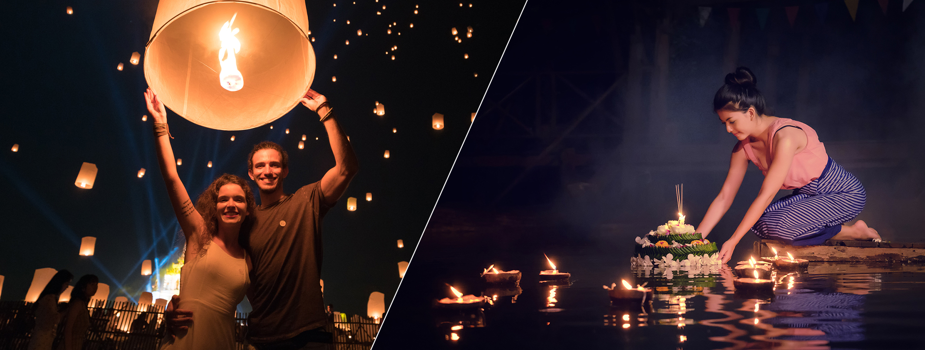 Loy Krathong und Yi Peng Fest in Thailand